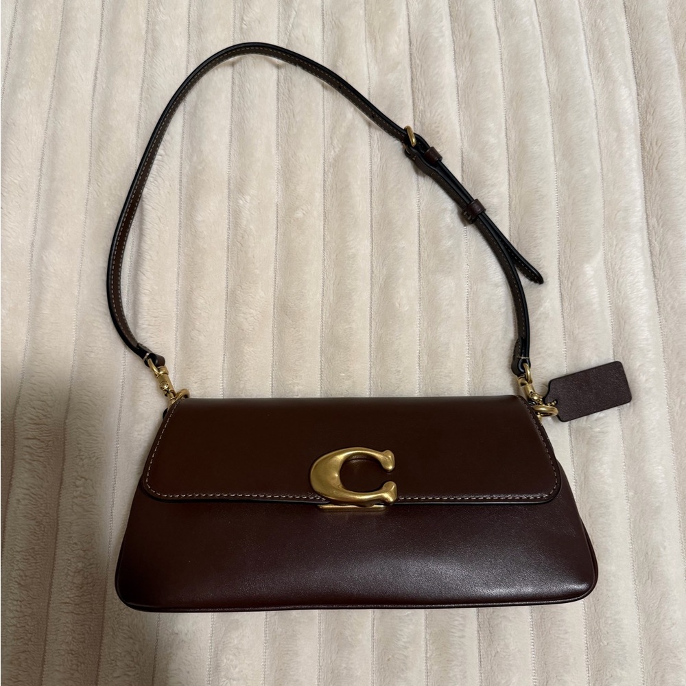 Coach Brown Leather Jet Shoulder Bag